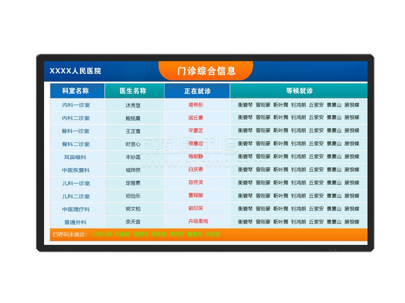 醫(yī)院分診系統(tǒng)效果圖